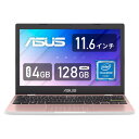 ASUS（エイスース） 11.6型 ノートパソコン ASUS E210KA（Celeron / メモリ 4GB/ 128GB（eMMC））ローズピンク E210KA-GJ03PWS