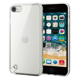 エレコム iPhone SE（第3世代/第2世代）/8/7用 ハイブリッドケース 衝撃吸収 ワイヤレス充電可 ストラップホール付（クリア） PM-A22SHVCKCR