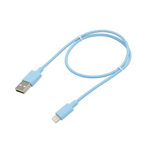 藤本電業 CK-L07BL iPhone充電ケーブル ライトニング USB Type-C 0.5m PVC素材(ブルー) FUJIMOTO DENGYO Lightningケーブル 0.5m
