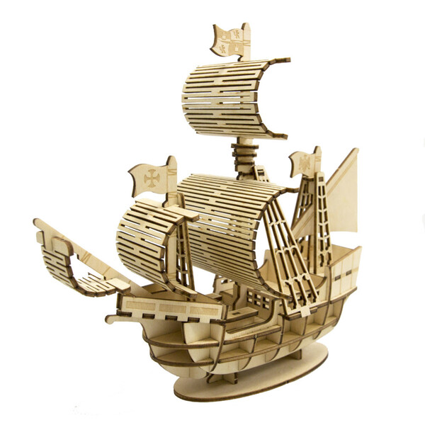 エーゾーン Wooden Art ki-gu-mi 帆船（木製パズル）