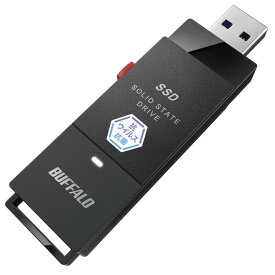 BUFFALO （バッファロー） USB 3.2(Gen 1)対応 抗ウイルス・抗菌対応 外付けポータブルSSD 500GB（簡易パッケージ） SSDPUTVB500U3B/N