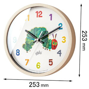 �G���R�~���[�� �|�����v�iThe Very Hungry Caterpillar�j EL COMMUN / ERIC CARLE WALL CLOCK 78-500927 [78500927]�y�ԕi���A�z