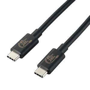 GR USB Type C P[u USB-C to USB-C 1m [d/f[^]p USB PD EPR 240W 5A USB4 RoHSwߏiubNj USB4-CCPE10NBK