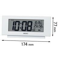 セイコー 電波目覚まし時計 SEIKO 快適環境NAVI付き電波目ざまし時計 SQ-794-W [SQ794W]【返品種別A】