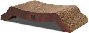 猫用爪とぎ ねこようつめとぎ 段ボール爪とぎ バリバリベッド Mサイズ ダークブラウン 猫壱 バリバリベツドM DKBR