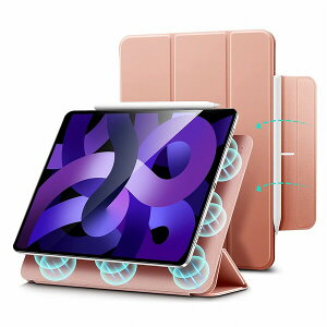 ESR iPad Air 10.9�C���` ��5����/��4����i2022/2020�N���f���j�p �}�O�l�b�g�P�[�X�i���[�Y�S�[���h�j Rebound Magnetic with Clasp ESR090