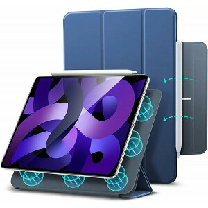 ESR iPad Air 10.9�C���` ��5����/��4����i2022/2020�N���f���j�p �}�O�l�b�g�P�[�X�i�l�C�r�[�u���[�j Rebound Magnetic with Clasp ESR092