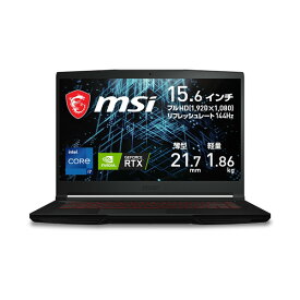 MSI GF63-11UD-870JP GF63 Thin 11U（Core i7/ 16GB/ 512GB SSD/ GeForce RTX 3050 Ti）15.6型　ゲーミングノートパソコン