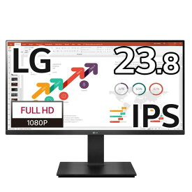 LG [23.8型 IPS フルHD ビジネスモニター/75Hz/D-Sub・HDMI・DP/高さ調整/超解像技術/ピボット/スイベル左右355°/FreeSync/ブラックスタビライザー/フリッカーセーフ/ブルーライト低減モード] 24BP450Y-B