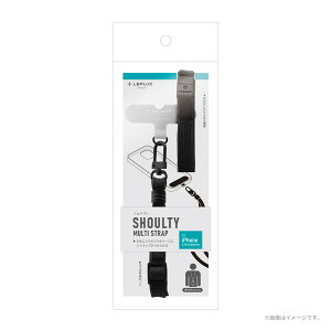 MS Products �X�}�[�g�t�H��(�ėp) �l�b�N�X�g���b�v �uSHOULTY MULTI STRAP�v���R�^�C�v�i�u���b�N�j LN-NS01BK