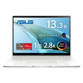 ASUS（エイスース） 13.3型 ノートパソコン ASUS Zenbook S 13 OLED UM5302TA（Ryzen 7/ 16GB/ 1TB SSD/ WPS Office） リファインドホワイト UM5302TA-LX143W