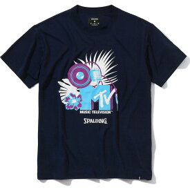 SMT22051M-5400-M スポルディング Tシャツ MTV ハワイナイス（ネイビー・サイズ：M） SPALDING