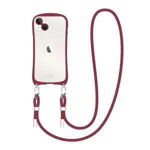 NATURALdesign iPhone14/13�p �w�ʌ^�P�[�X �V�����_�[�X�g���b�v�t I.COLOR �i�`�F���[���b�h�j IP22-61-ICSH06