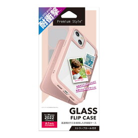 PGA iPhone 14 / 13 ガラスフリップケース　(ピンク) PG-22KGF04PK