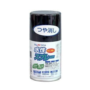 アトムハウスペイント 水性スプレー 100ml(つや消し黒) AH-9050700 アトムペイント