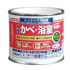 AH-9050446 アトムハウスペイント 水性かべ・浴室用塗料(無臭かべ) 200ml パステルピンク アトムペイント