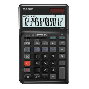 カシオ 人間工学電卓 12桁(ブラック) JE-12D-BK-N