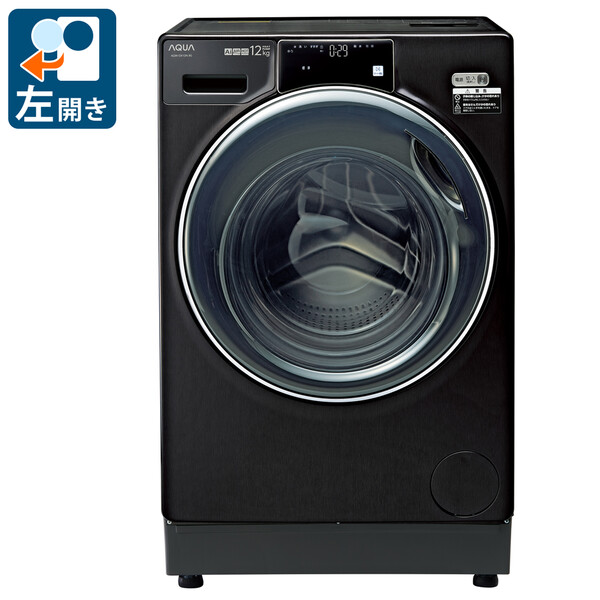 （標準設置料込）ドラム式洗濯機　アクア AQW-DX12N-K アクア 12.0kg ドラム式洗濯乾燥機シルキーブラック AQUA [AQWDX12NK]