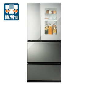 （標準設置料込_Aエリアのみ）HR-EI35B ツインバード 354L 4ドア冷蔵庫（ブラック） TWINBIRD 中身が見える冷蔵庫 [HREI35B]
