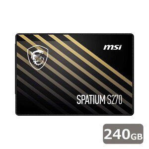 MSIbGGXAC MSI 3D NAND SATA 2.5inch SSD SPATIUM S270V[Y 240GB S78-440N070-P83