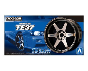 アオシマ 【再生産】1/24 ザ・チューンドパーツ No.57 ボルクレーシング TE37 19インチ【53904】 ディテールアップパーツ
