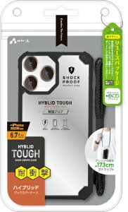 GA[WFC iPhone 14 Pro Maxp ϏՌnCubhwʃNAP[X(ubN) air-J AP-P22PX-TBK