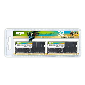 SiliconPower（シリコンパワー） PC4-25600 (DDR4-3200）260pin SODIMM 32GB（16GB×2枚) SP032GBSFU320F22