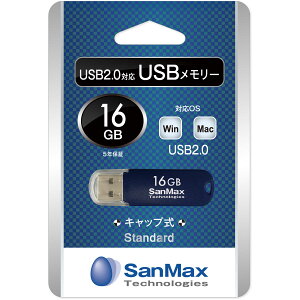 SanMax�b�T���}�b�N�X USB2.0�Ή� �t���b�V�������� 16GB SU2S16C