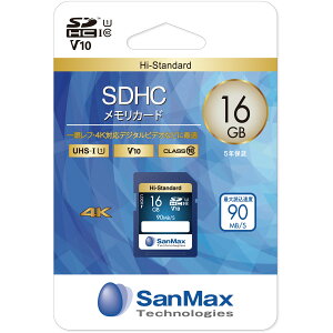 SanMaxbT}bNX SDHCJ[h 16GB Class10 UHS-I V10 SSH16AV