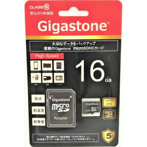 GigastonebMKXg[ microSDHC[J[h 16GB Class10 GJM10/16G