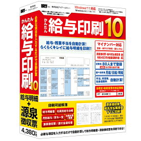 アイアールティ かんたん給与印刷10 ※パッケージ版 カンタンキュウヨインサツ10-W