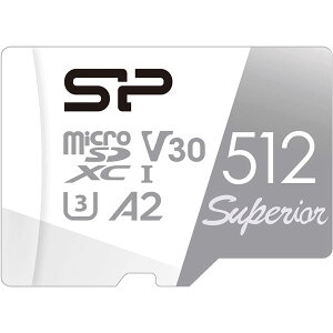 Silicon PowerbVRp[ microSDXCJ[h 512GB Class10 UHS-I U3 V30 A2 SP512GBSTXDA2V20SP