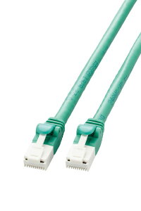 �G���R�� LAN�P�[�u�� CAT6A 1m ���� 10Gbps �X�g���[�g �ܐ܂�h�~ �p�r���Ƃ̐F�����ɕ֗� RoHS�w�ߏ����i�O���[���j LD-GPAT/GN1/RS