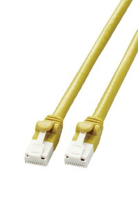 �G���R�� LAN�P�[�u�� CAT6A 5m ���� 10Gbps �X�g���[�g �ܐ܂�h�~ �p�r���Ƃ̐F�����ɕ֗� RoHS�w�ߏ����i�C�G���[�j LD-GPAT/YL5/RS