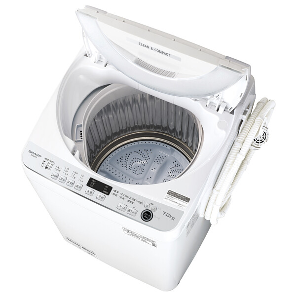 （標準設置料込）洗濯機　一人暮らし　7kg ES-GE7G-W シャープ 7.0kg 全自動洗濯機　ホワイト系 SHARP [ESGE7GW] |  Joshin web 家電とPCの大型専門店