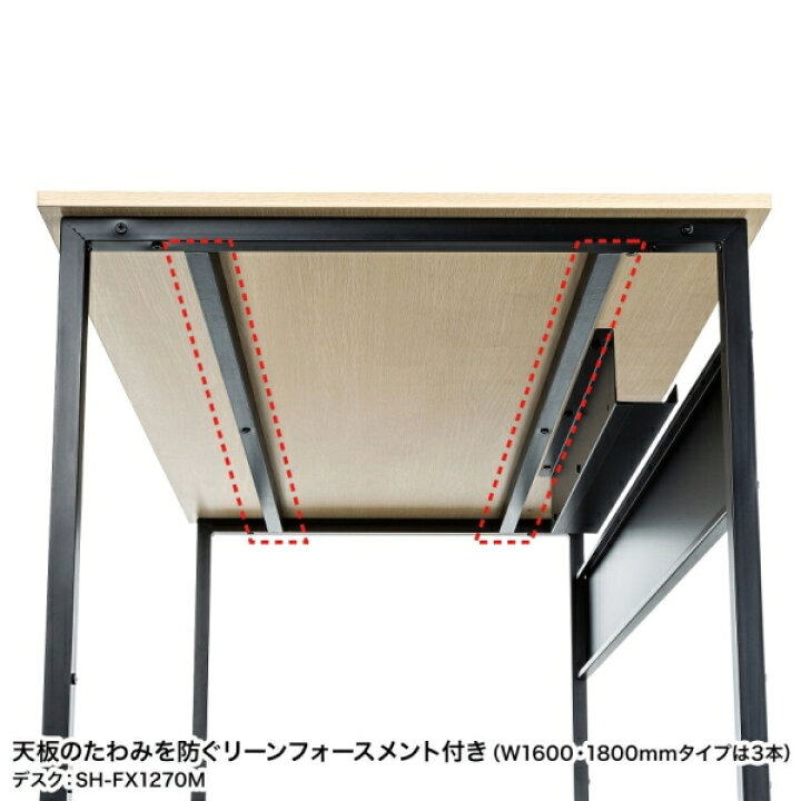 楽天市場】SH-FX1670W サンワサプライ フレキシブルデスク（W1600 