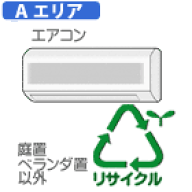 【弊社サービスエリア Aエリア】エアコン リサイクル料金＋収集運搬料金＋取外し料金（庭・ベランダ)　RE…