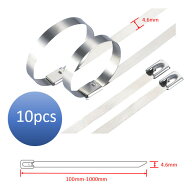 ステンレス結束バンド【4.6mm×600mm　10本セット】タイラップバンド ステンレスバンド ケーブルタイ 屋…