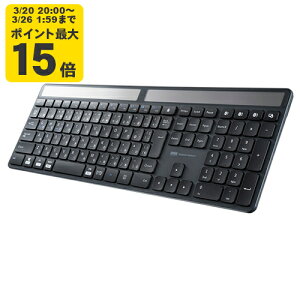 �\�[���[�[�dBluetooth�L�[�{�[�h �����̖�����ŏ[�d�ł���d�r�������s�v�ȃ\�[���[�p�l������Bluetooth�L�[�{�[�h�ySKB-BTEC1BK�z�T�����T�v���C [SAN]