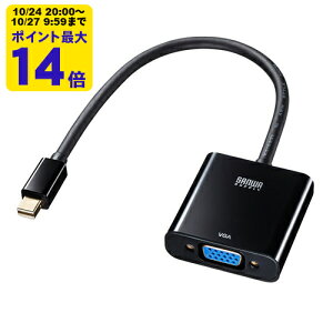 Mini DisplayPort-VGAI�ϊ��A�_�v�^�i�P�[�u����20cm�E�u���b�N�j�yAD-MDPV02�z�T�����T�v���C [SAN]