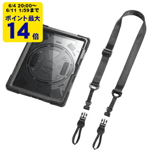iPad10.9�C���`�p�O�ʕی�t�B���^�[�t�ϏՌ��P�[�X�i�u���b�N�j�yPDA-IPAD1920BK�z�T�����T�v���C [SAN]