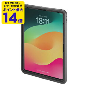 iPad Air 13�C���`�iM2/2024�j�p�ϏՌ��h���P�[�X�i�u���b�N�j�yPDA-IPAD2116�z�T�����T�v���C [SAN]
