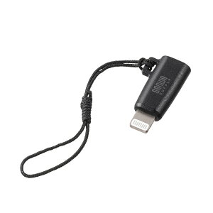 USB Type-C to Lightning�ϊ��A�_�v�^�iMFi�F�؁E�X�g���b�v�t���E�u���b�N�j�yAD-USB30LCFBK�z�T�����T�v���C [SAN]