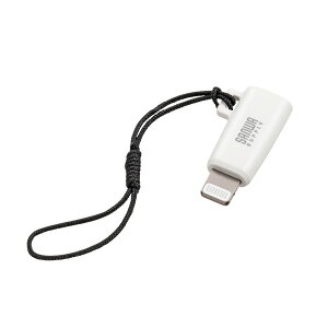 USB Type-C to Lightning�ϊ��A�_�v�^�iMFi�F�؁E�X�g���b�v�t���E�z���C�g�j�yAD-USB30LCFW�z�T�����T�v���C [SAN]