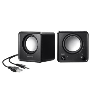 �R���p�N�gPC�X�s�[�J�[�iUSB�d���E3.5mm�X�e���I�~�j�ڑ��E7×7cm�E�u���b�N�j�yMM-SPL23UBK�z�T�����T�v���C [SAN]