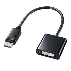 DisplayPort-DVI�ϊ��A�_�v�^(�u���b�N�E20cm)�yAD-DPDV04�z�T�����T�v���C [SAN]