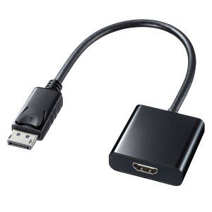 DisplayPort-HDMI�ϊ��A�_�v�^�i�u���b�N�E�P�[�u����20cm�j�yAD-DPHD04�z�T�����T�v���C [SAN]
