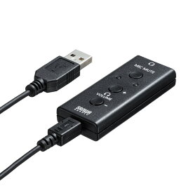 USBオーディオ変換アダプタ（4極ヘッドセット用）[SAN]