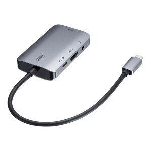 USB Type C-HDMI/VGAϊA_v^(4K/30Hz/PDΉ) DisplayPort AltmodeɑΉType-C|[gHDMI(4K/30Hz)܂VGAɕϊfo͂łϊA_v^BPD[dɑΉp\R^ubg[d