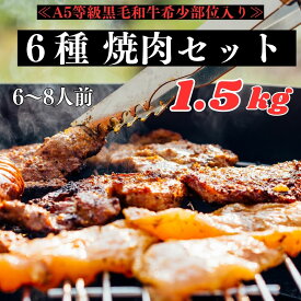 【A5等級黒毛和牛 希少部位 入り 焼肉 6種 バーベキュー 肉セット 1.5Kg】 希少部位 カルビ 上カルビ ロース ハラミ ホルモン キャンプ BBQ 肉セット お家焼肉 1.5Kg 焼肉セット bbqセット たっぷり 焼き肉 バーベキュー ハラミ肉 焼き肉 お肉 詰め合わせ 牛肉バラ 食べ比べ